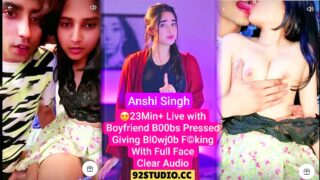 Aagmaal Famous Influencer Anshi Singh Tango LIVE Nude Romantic Kissing Boobs Pressed Blowjob Sex With BF